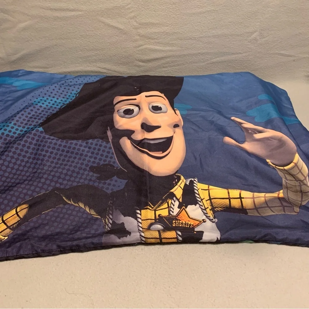 Disney’s Pixar Toy Story Bed Flat Sheet & Pillow Case-Woody Buzz Lightyear 79x95